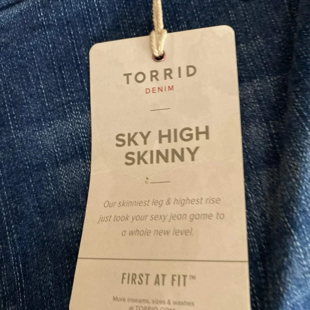 Torrid Sky High Skinny Jeans  30T Premium Stretch Skinny Country Blue Denim
